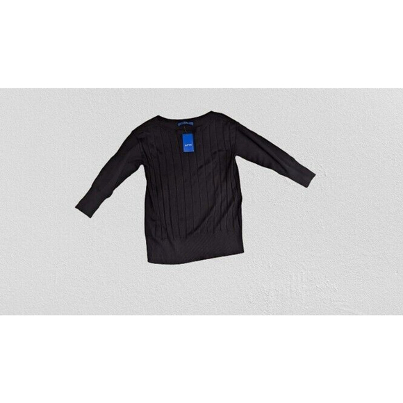 Apt 9 Black Small Sweater NWT 3/4 Sleeve Classic - Picture 3 of 7